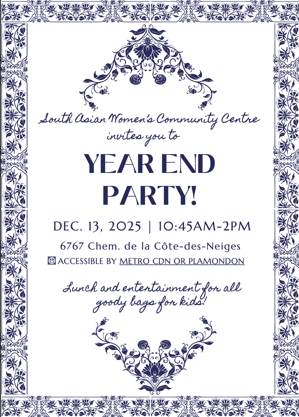 SAWCC Year End party Invite