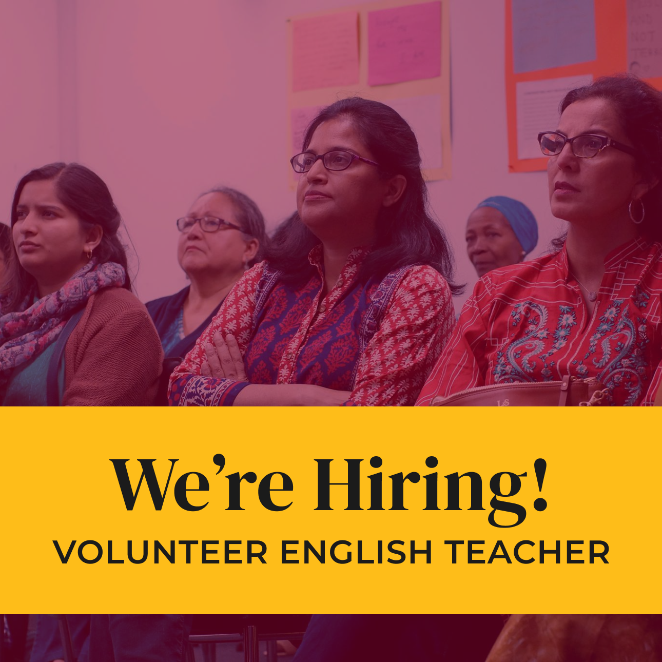Looking for Volunteer English Teachers
